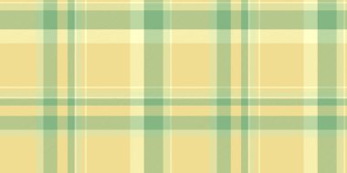 Geleneksel kusursuz şablon kontrolü, katman ekose arka plan vektörü. Fransız kumaş dokusu sarı ve açık renk paletinde..