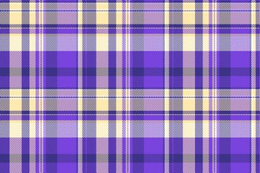 Hassas doku kumaş ekoseli, davetiye arkaplan vektörü pürüzsüz. Kanada desenli tekstil denetimi menekşe ve çivit rengi paleti.