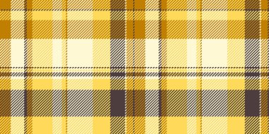 İtalyan ekose kumaşı, Fransız dokusu kontrolü. Vichy vektör tekstil tartan düz açık altın çubuk sarı ve hardal renk paleti.