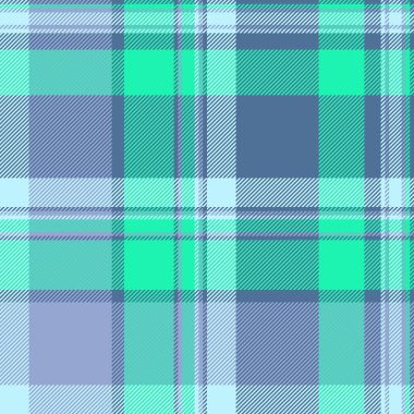 Mavi ve yeşil tonlarda canlı tartan desen, taze ve modern bir estetik yaratıyor. Arkaplan, tekstil veya yaratıcı tasarım projeleri için ideal.