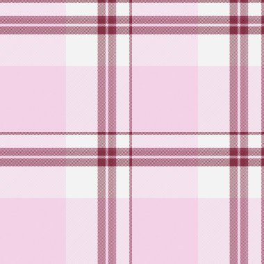 Yumuşak pembe ve kestane rengi ekose desenli. Tekstil, moda ya da arka planlar için klasik tasarım. Zamansız ve çok yönlü bir kumaş dokusu.