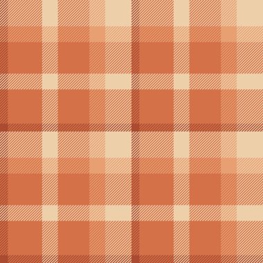 Sıcak, davetkar ekose desenli turuncu ve bej tonlarında. Klasik tasarım, arka planlar, tekstil, moda ve ev dekorasyonu projeleri için mükemmel. Çok yönlü ve zamansız.