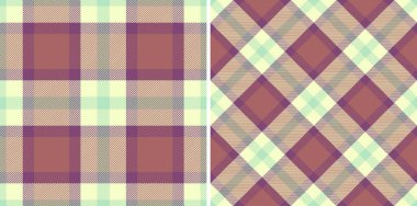 Tekstil desenli kumaşın ekoseli arka plan vektörü ve ekosesiz doku kontrolü. Yenilikçi renklerle ayarlanmış. Mobilya tasarımı fikirleri.