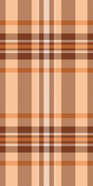 Ana vektör dokusu pürüzsüz, eski doku arkaplan deseni. Bahar ekoseli turuncu ve beyaz renk paleti ile tartan tekstil kontrolü.