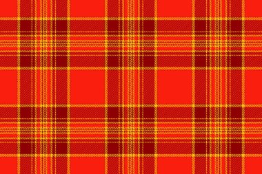 Klasik vektör dokusu ekose, dekoru tartan desen kontrolü. Kraliyet tekstil arkaplanı parlak ve koyu kırmızı renklerde pürüzsüz.