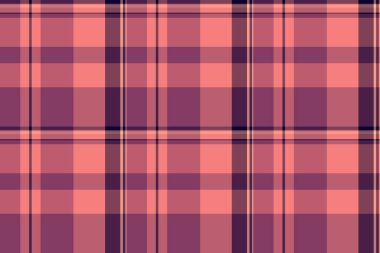 Klasik ekose desenli sıcak mercan ve mor renkler. Tekstil, arka plan ya da grafik elementler için çok yönlü tasarım. Samimi bir konfor ve tarz hissi uyandırır..