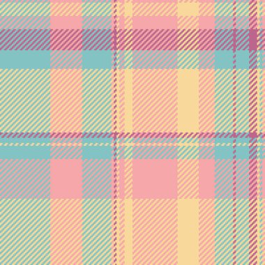 Pastel ekose desenli. Çapraz çizgileri ve yumuşak renkleri olan tekstil tasarımı, arka planlar, kumaş baskıları veya sıcak bir dokunuş eklemek için mükemmel..