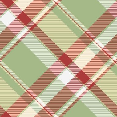 Şimdiki tekstil arka planı, ekose tartan vektörü. Arka doku kumaş denetimi pastel ve kırmızı renk paletinde pürüzsüz.