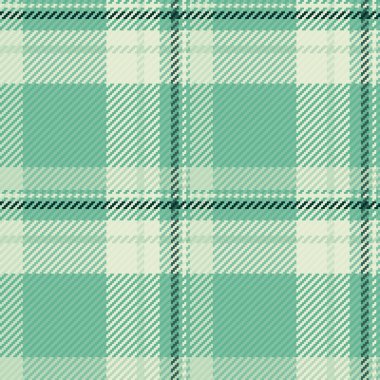 Uyumlu vektör dokusu, Amerikan tartan kumaşı arka planı. Nane ve açık renk paletinde markasız ekose tekstil denetimi.
