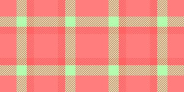 Kalıp desenli ekose kumaş, giysi desenli vektör tartan. Geometrik kontrol tekstil arkaplanı kırmızı ve yeşil renk paletinde pürüzsüz.