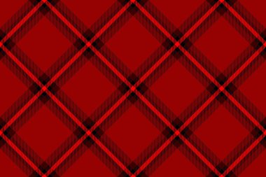 Ulusal kusursuz tartan vektörü, kumaş arkaplan kontrolü. Koyu ve kırmızı renk paletinde ekose kumaş şekli.