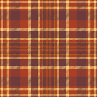 Düzenlenebilir ekose desenli tartan, ergen kumaş çeki. Kırmızı ve kehribar renk paletinde armoni vektör arkaplan dokusu pürüzsüz.