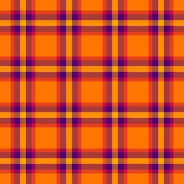 Turuncu, sarı ve mor renkli ekose desenli. Arkaplan ya da tasarım için mükemmel. Sıcaklığı, sonbaharı ve geleneksel tekstil ürünlerini çağrıştırıyor. Dijital ya da yazdırma için çok yönlü.
