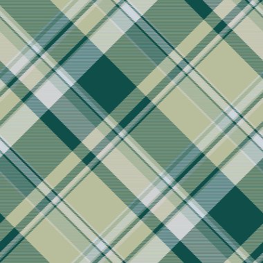 Klasik ekose desenli, sessiz yeşiller ve bej rengi. Tekstil, arka plan ya da geleneksel, doğal bir estetiğe ihtiyaç duyan tasarımlar için çok yönlü. Zamansız doku.
