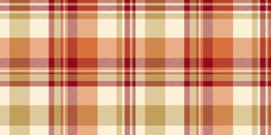 Otelin arka plan tartan dokusu, yeni doğan kumaşı pürüzsüz. Kanada papaya kırbaç ve kehribar renk paletinde ekose tekstil vektörünü kontrol et.