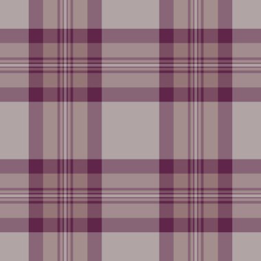 Çizgili tartan deseni, geometri vektör kumaş dokusu. Pastel ve pembe renk paletinde arkaplansız ekoseli tekstil üretimi.