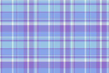 Adam desenli ekoseli tartsız arka plan tartını kontrol ediyor. Açık ve mavi renk paletinde vektör tekstil dokusu gönder.