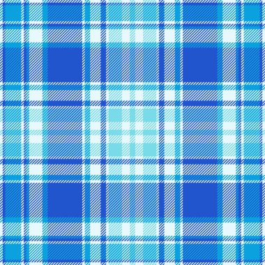 Tattersall tartan tekstil kontrolü, kadın arka plan ekose vektörü. Cyan ve açık renk paletinde rahat desenli kumaş pürüzsüz desen.