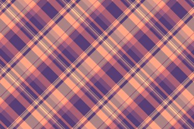 Hediye kumaşı desenli arka plan, estetik, dikişsiz tekstil ekoseli. Mutlu noeller desen vektör tartan kontrolü kırmızı ve pastel renk paleti.