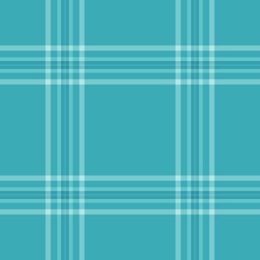 Endüstriyel vektör ekose kumaş, yaz dönemi doku kontrolü. Bahar tartan desensiz tekstil cyan ve deniz mavisi renk paleti.