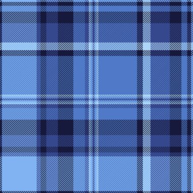 Düz kumaş kumaş ekose, bağımsızlık günü arkaplansız tartan. Mavi ve koyu renk paletinde desen kontrol vektörünü karıştır.