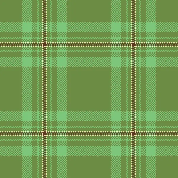 Pikselleştirilmiş yeşil ekose desenli. Klasik tartan tasarımı ve kırsal cazibesi. Geçmiş, tekstil ya da tatil tasarımları için kullanılır. Nostaljik, geçmişe dönük.