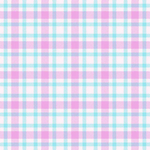 Dikensiz tartan, büyük ekose desenli kumaş. 40 'ların arka plan vektör dokusu lavanta kırmızısı ve cyan renk paletinde.