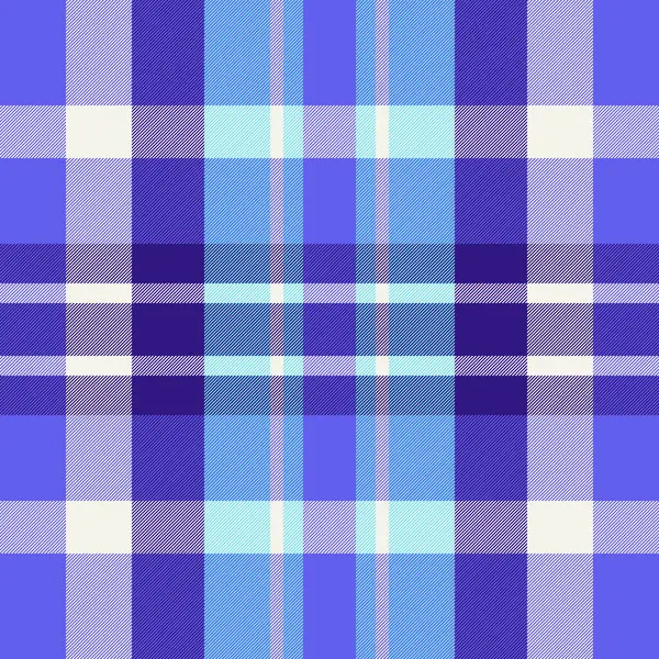 Özelleştirilmiş arkaplan dokusu, dinlenme deseni tartan ekose. Kumaş tekstil kontrol vektörü çivit ve beyaz renk paletinde paketleniyor.