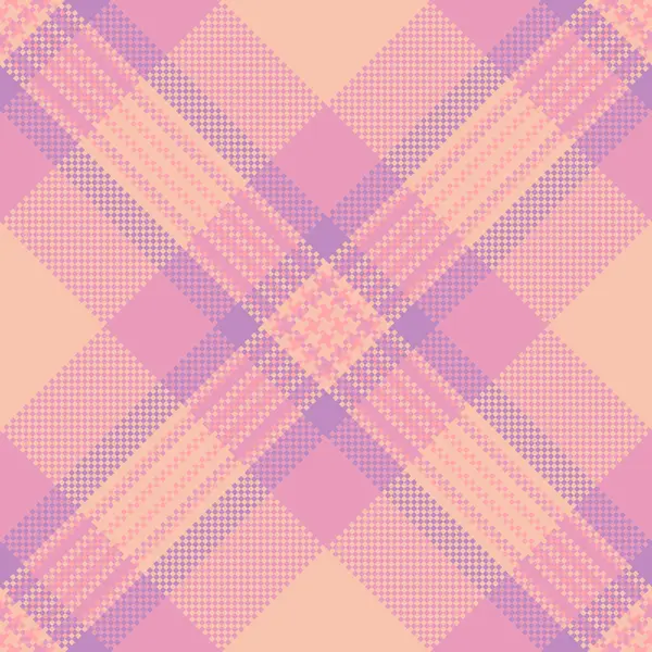 Yumuşak pastel ekose desenli. Kesişen çizgiler, kareler ve şeftali, pembe, leylak desenli tekstil tasarımı. Özgeçmiş, el işi ve moda projeleri için ideal..