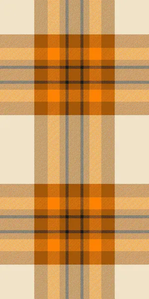 Yemek vektörü özgeçmiş kontrolü, kumaş kumaş deseni. Tekstil tartan dokusunu ışık ve turuncu renklerde pürüzsüz olarak davet et.