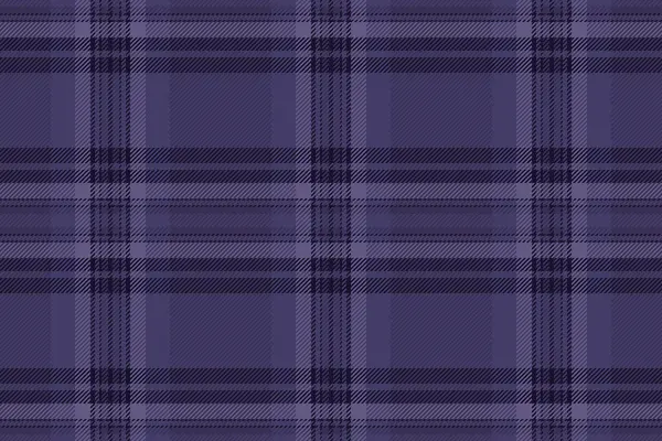 Tuval dokuma vektörünü kontrol et, yeni yıl dikişsiz kumaş tekstili. Çivit ve koyu renk paletinde büyük arkaplan ekoseli desen.