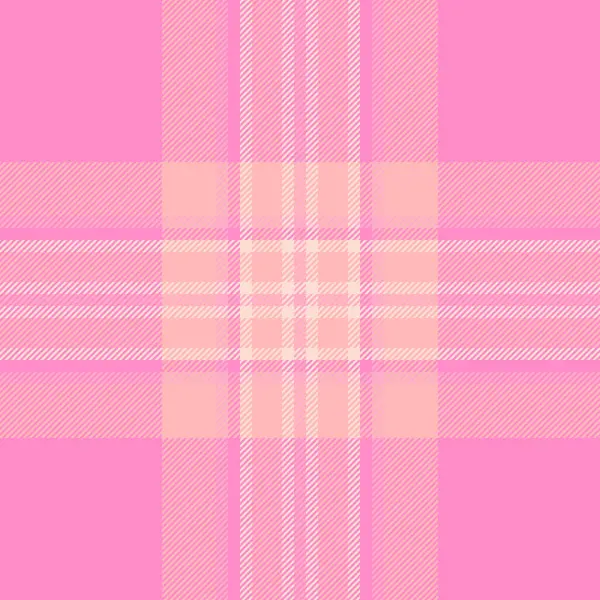 Ekose kumaş arkaplanı, kumaşsız kumaş çizimi. Açık ve pembe renk paletinde uygun tartan desen kontrol vektörü.