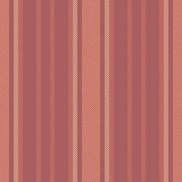 Sveryday kumaşının dikişsiz dokusu, modern çizgilerin arka plan vektörü. Kırmızı ve turuncu renk paleti ile Rolklore dikey desenli tekstil çizgisi.
