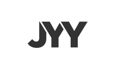 JYY logo tasarım şablonu güçlü ve modern kalın metinlerle. Basit ve minimal tipografi içeren ilk tabanlı vektör logosu. Modayı takip eden şirket kimliği markalar için ideal..
