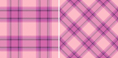 Desenli tartan kumaşlı ekoseli kumaşın vektör kontrolü. Cadılar bayramı renklerinde, Şükran Günü modunda, samimi bir kutlama için..