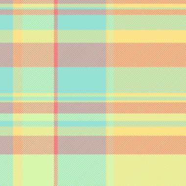 Şirin tekstil arka plan deseni, yağsız yağ bezi vektör tartan. Ekose kumaş dokusunu sarı ve gök mavisi renginde en iyi kontrol et.