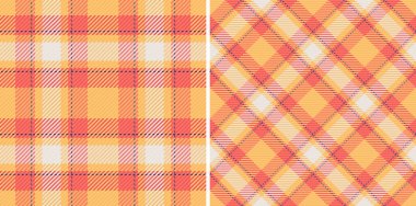 Dikensiz tartan ekosenin kumaş dokusunu kumaş arka plan vektörü ile kontrol et. Tüm ailelerin şık kıyafetleri için altın rengine boyanmıştır..