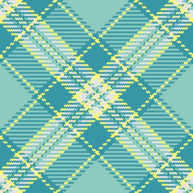 Kovboy tartan arka plan vektörü, dikişsiz doku deseni. Noel gelgiti ekoseli kumaş tekstil kumaş cyan ve deniz mavisi palet kontrol.