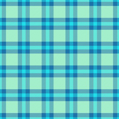 Saf desenli kumaş kumaş, kumaş desenli ekose kumaş. Bufalo vektör arkaplan kontrolü cyan ve nane rengi paleti ile.