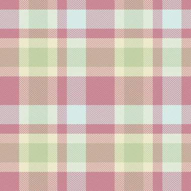 İnanılmaz bir tartan vektörü, güzel desenli tekstil kumaş. Piknik arka plan deseni ekoseli ışık ve kırmızı renk paletinde pürüzsüz.