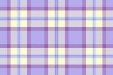 Doku kumaşı ekoseli, Brezilya dikişsiz vektör tartan. Dekorasyon arka plan denetimi tekstil ışık ve mor renk paleti.