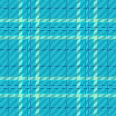 Parlak, pürüzsüz ekose desenli, turkuaz renkli. Klasik tekstil tasarımı, arka planlar için çok yönlü, giyim ve yaratıcı projeler için yeni, modern bir dokunuş gerektiriyor..