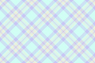 Pastel ekose desenli. Leylak, nane ve krem rengi ile ince köşeli tartan. Sakinleştirici, yumuşak bir doku gerektiren arka plan, tekstil ve tasarımlar için ideal.