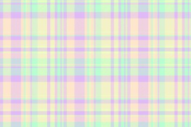 Pastel ekose desenli. Yumuşak, rahatlatıcı renkler huzurlu ve neşeli bir hava yaratır. Bahar, Paskalya, bebekle ilgili tasarım projeleri için çok yönlü arkaplan.