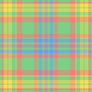 Kareli kumaş kontrolü tekstil, biz şablon arka plan vektörü. Yeşil ve sarı renk paletinde, ekşi, pürüzsüz kumaş..