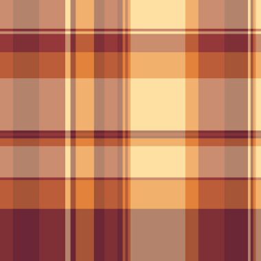 Doku vektörü dokusunu saklayın, 2025 kusursuz şablon kontrolü. Romantik kumaş arka plan ekoseli turuncu ve kırmızı renk paleti.