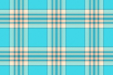Üst kumaş desen kontrolü, kanepenin kumaşı pürüzsüz. Gökyüzü ekose arka plan tekstil cyan ve turuncu renk paleti.