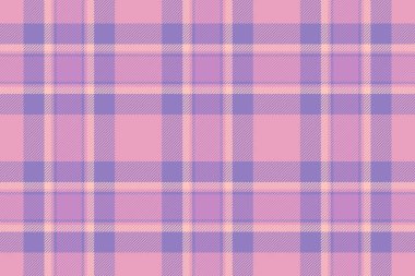 Rastgele kontrol edilen tekstil, sanat eseri dokusu arka plan vektörü. Örtülü kumaş ekose desenli pembe ve çivit renk paleti.