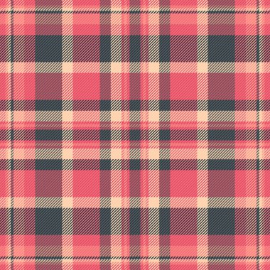 Canlı mercan ve krem rengi ekose desenli. Tekstil tasarımı, moda, ev dekorasyonu veya web sitesi geçmişi için mükemmel.