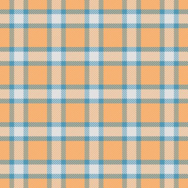 Sıcak ve davetkar ekose desenli turuncu, mavi ve gri. Geçmişi, tekstili ya da tasarım elementleri için harika. Zamansız bir cazibesi olan çok yönlü bir doku..